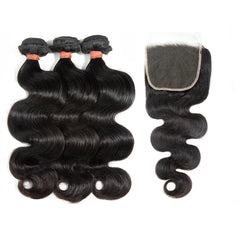 5x5 HD lace closure with bundles bodywave